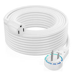 Pro Co Sound E-Cord Electrical Extension Cord with 3 Outlet Power Block (14-Gauge) - 1'