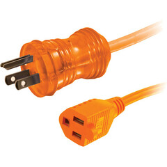 Maximm Cable 360° Rotating Flat Plug 16 AWG Extension Cord (25', Black)