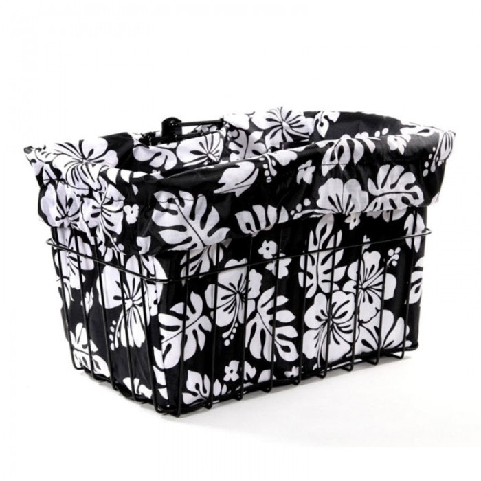 Cruiser Candy Black/White Hibiscus Basket Liner