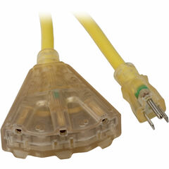 Pro Co Sound E-Cord Electrical Extension Cord with 3 Outlet Power Block (14-Gauge) - 25'