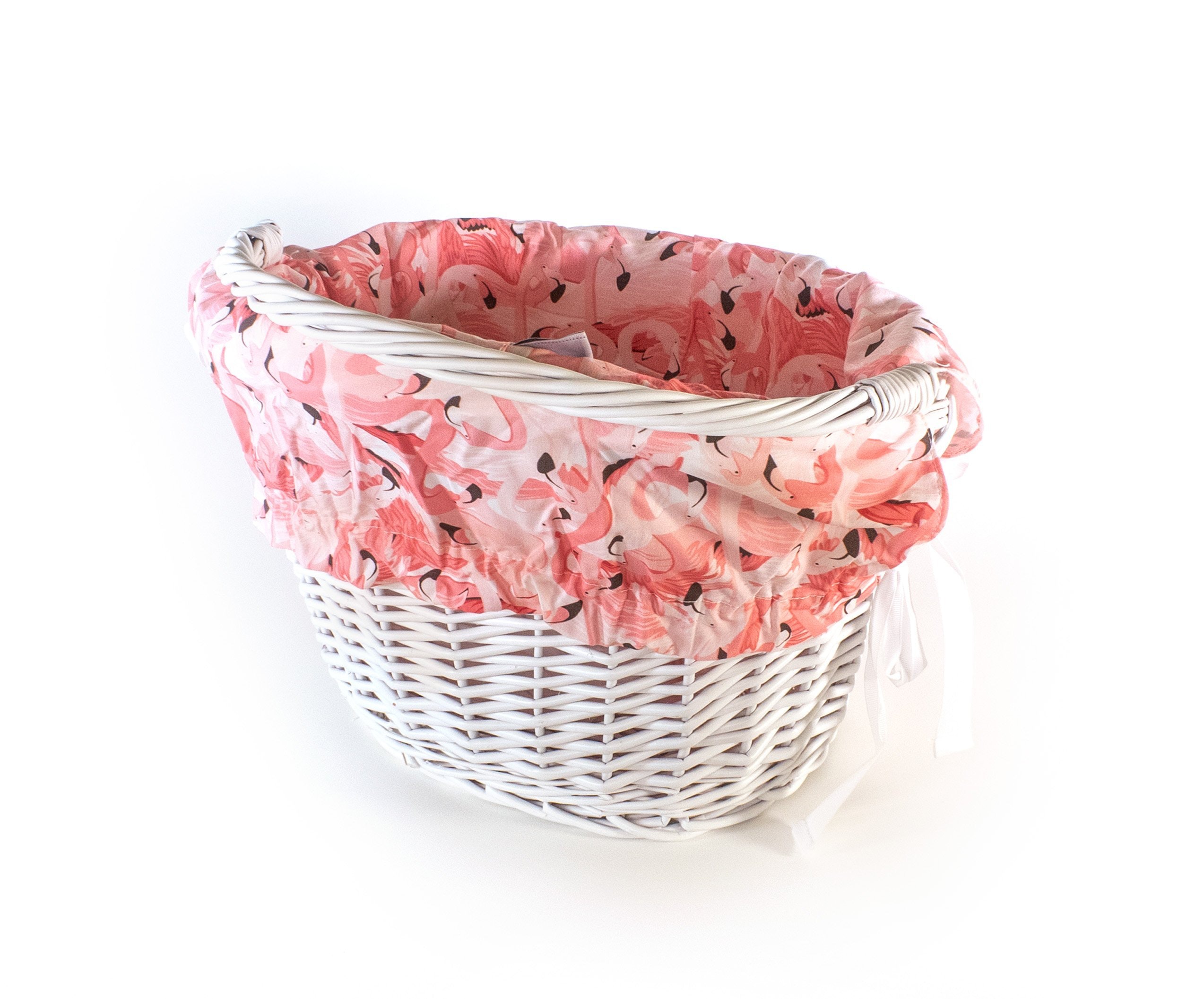 Vivelo Bicycle Basket Liner Pink Flamingos