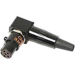Remote Audio TA5F-RA-B 5-Pin Female Mini-XLR Connector (Right-Angle Connector, Black)
