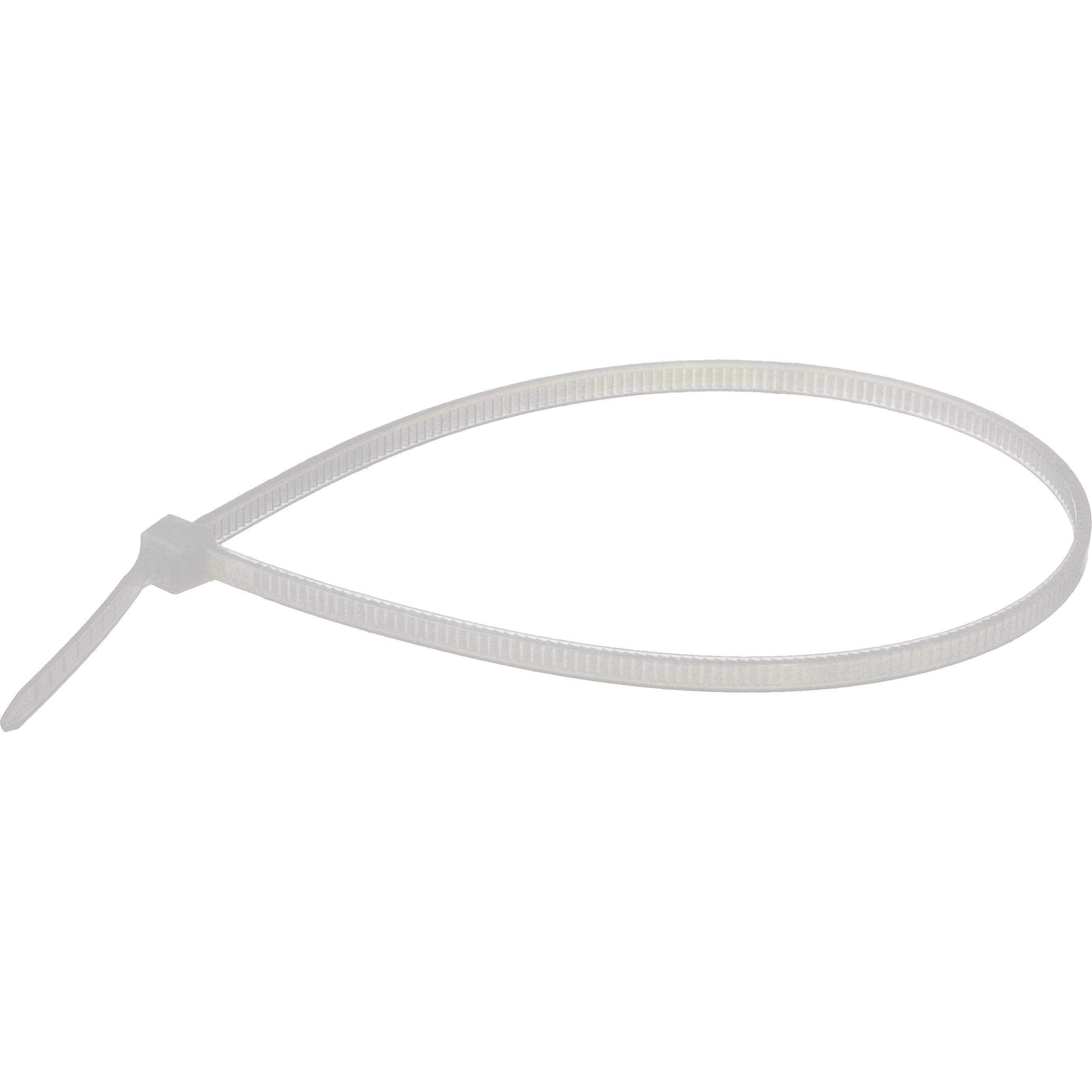 Pearstone 8 Plastic Cable Ties - Clear (100-Pack)