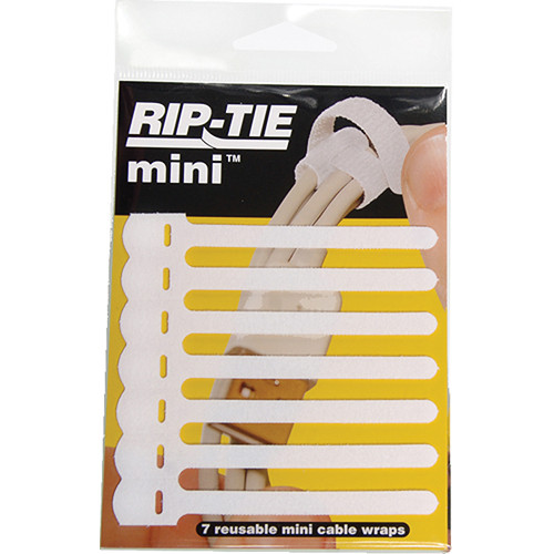 Rip-Tie 3.5 Mini Cable Wraps (White, 7-Pack)