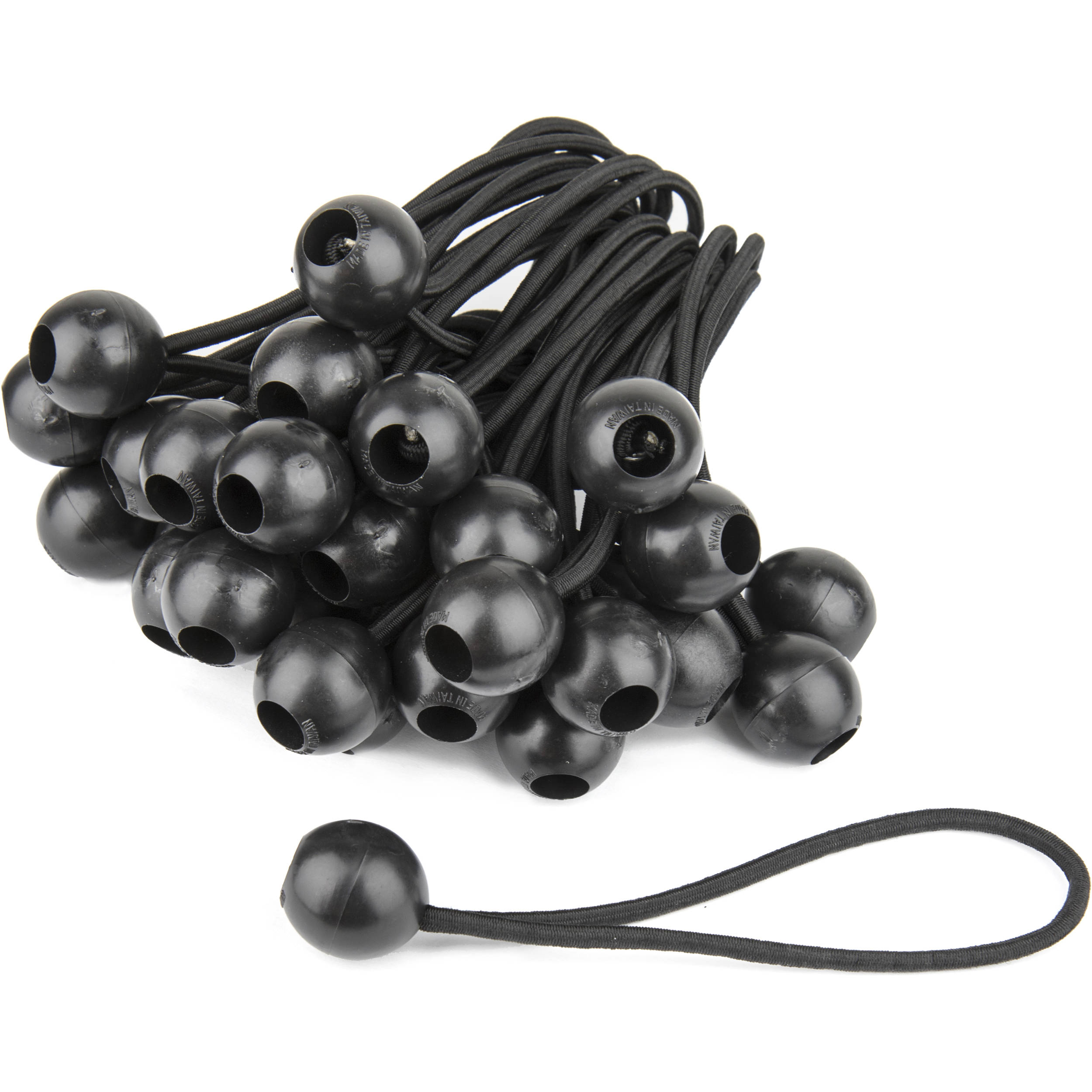 Kupo Heavy-Duty 6 Black Bungee Loops (50-Pack)