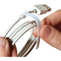 Rip-Tie Long Mini Cable Wraps (White)