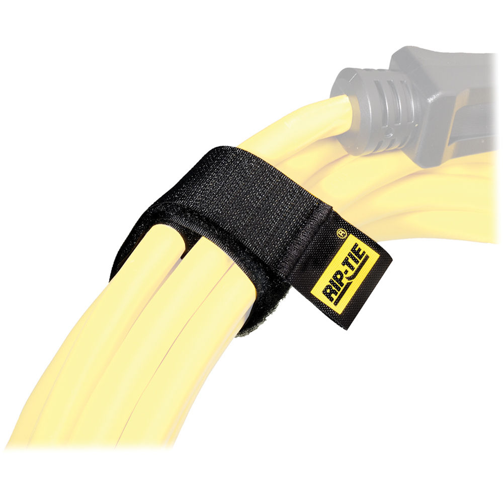 Rip-Tie 1 x 3 Cable Wrap (Black, 10-Pack)