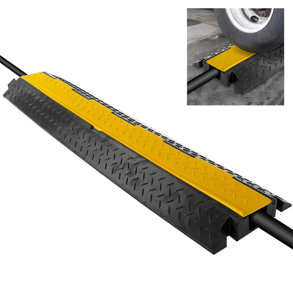 Pyle Pro Cable Protective Cover Ramp (Yellow, 2-Pack)