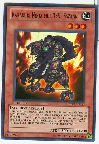Karakuri Ninja mdl 339 Sazank - STBL-EN022 - Super Rare - Unlimited Edition