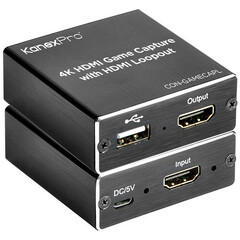 KanexPro 4K HDMI to USB 2.0 Capture Box with HDMI Loop Output