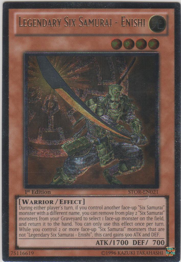 Legendary Six Samurai - Enishi - STOR-EN021 - Ultimate Rare - Unlimited  Edition - Yu-Gi-Oh! Singles  Booster Set Cards (5D's)  Storm of Ragnarok  - Illustrious Cards and Games