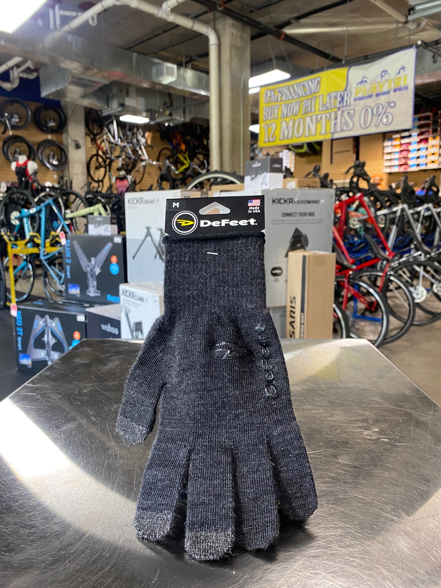 DeFeet Duraglove ET Charcoal Wool w/Black Grippies 2022