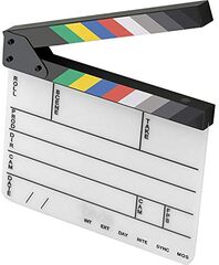 Elvid 9-Section Acrylic Production Slate with Color Clapper Sticks