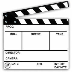 Birns & Sawyer 425005 Economy Engraved Slate with Black and White Clapper Sticks
