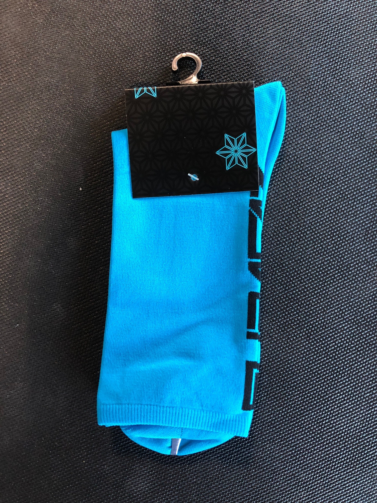 Supacaz Supasox Straight Up SL Socks Neon Blue/Black
