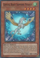 Crystal Beast Sapphire Pegasus - LCGX-EN161 - Super Rare - 1st Edition