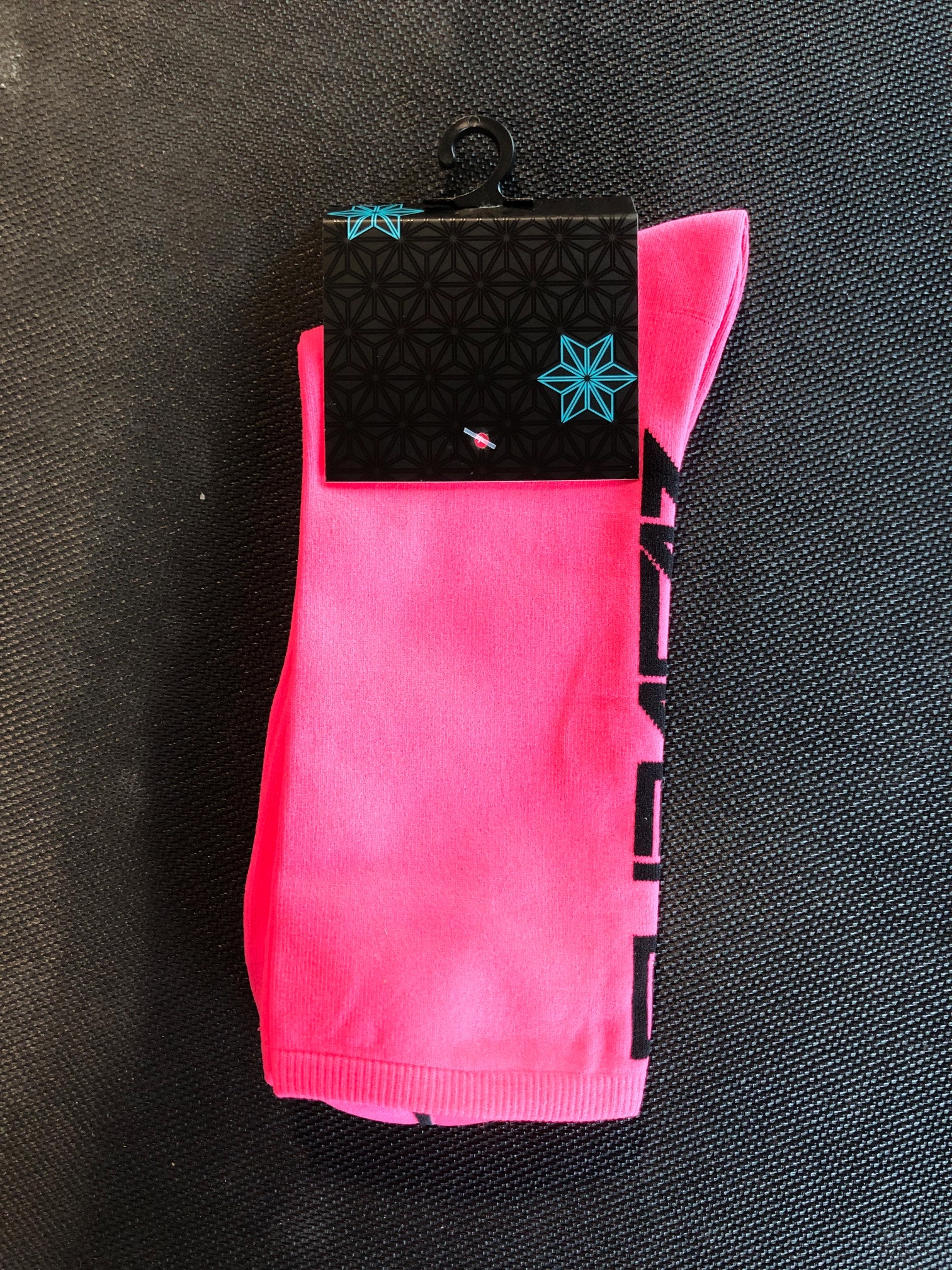 Supacaz SupaSox Straight Up SL Socks Neon Pink/Black
