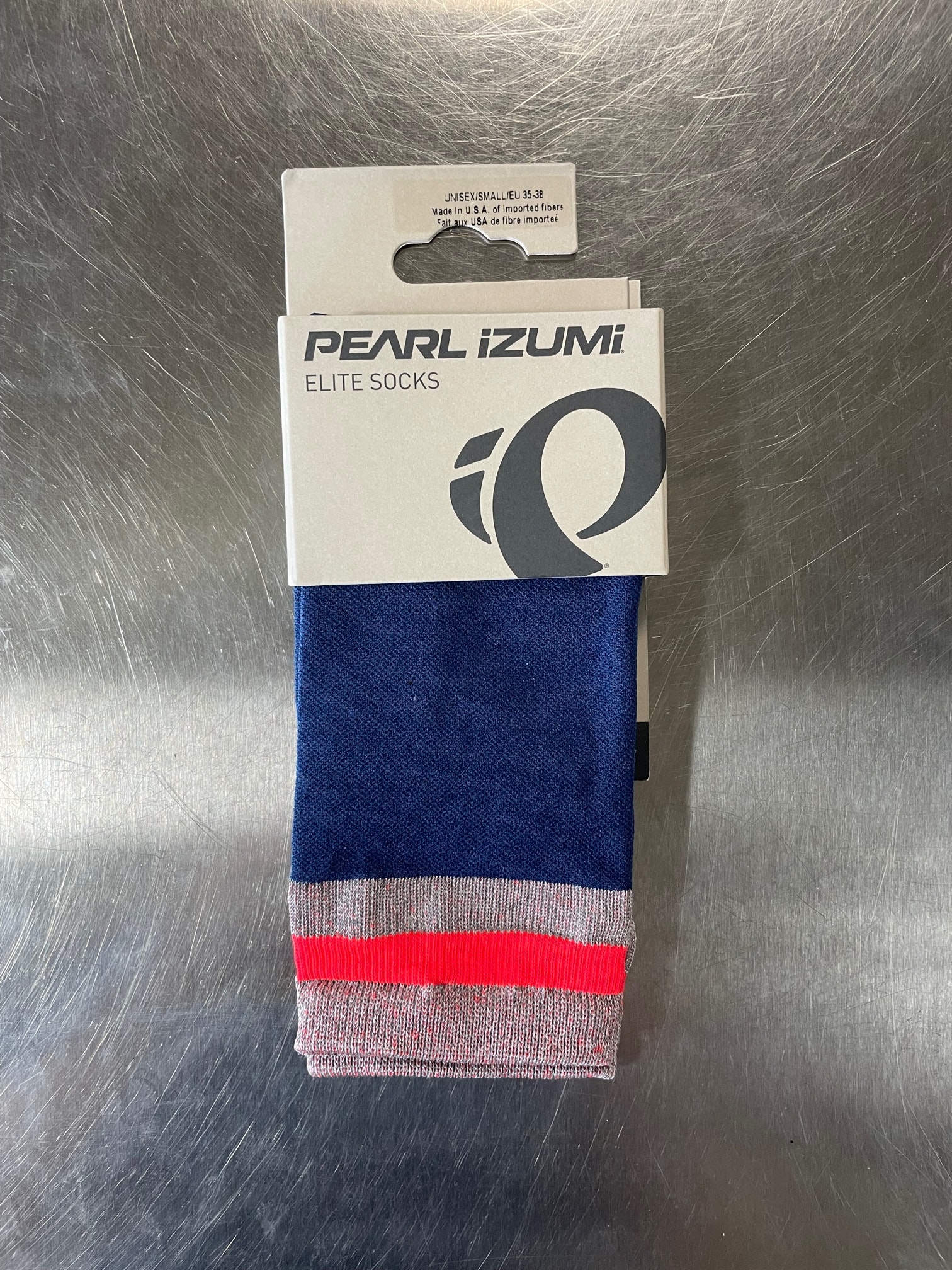 Pearl Izumi Flash Reflective Sock Navy/Screaming Red