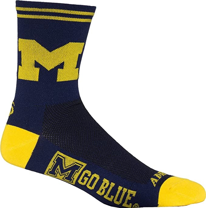 Adrenaline Promotions Michigan Wolverines Cycling Socks