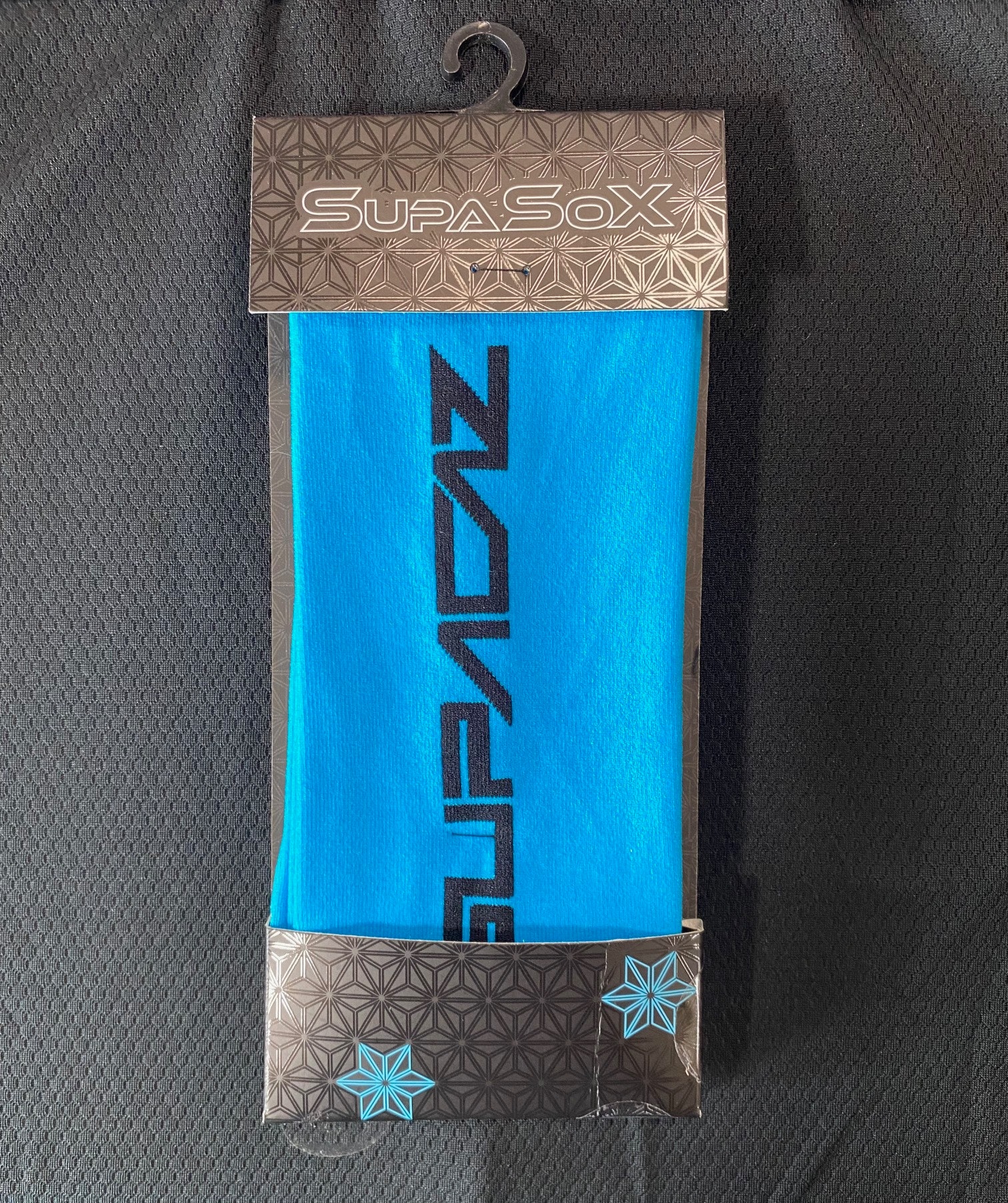 Supacaz SupaSox Asanoha Socks Neon Blue/ Black 2022