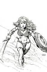 Unbreakable Red Sonja #2 Cvr H 15 Copy Incv Finch B&W Virgin (STL246610)