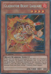 Gladiator Beast Laquari - LCGX-EN238 - Secret Rare - 1st Edition