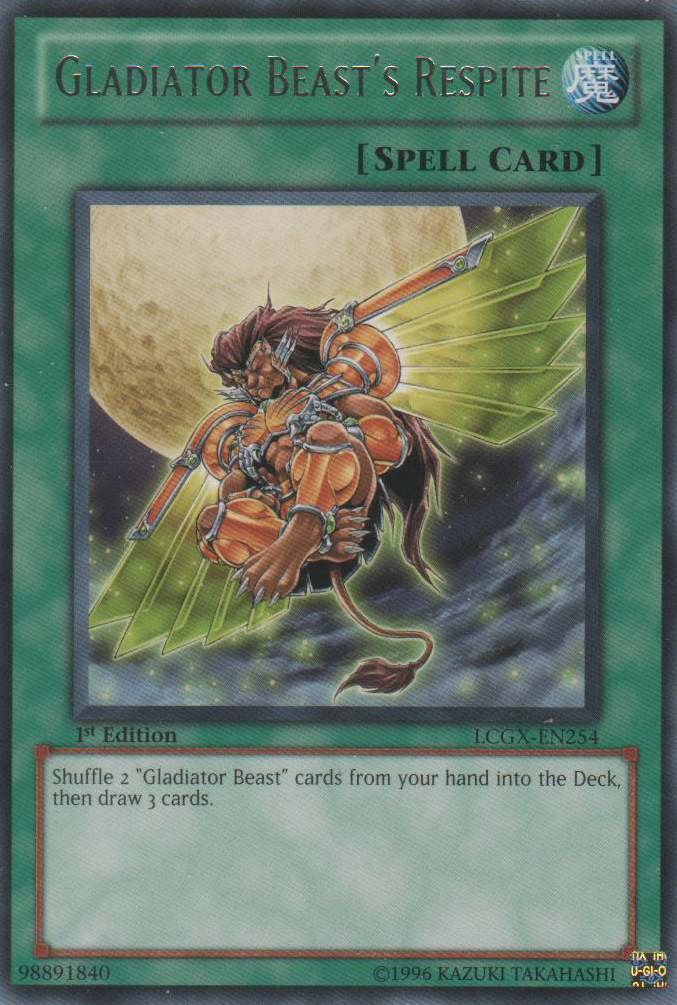 Gladiator Beasts Respite - LCGX-EN254 - Rare - 1st Edition