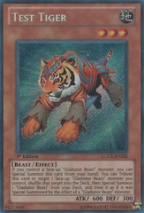 Test Tiger - LCGX-EN242 - Secret Rare - 1st Edition