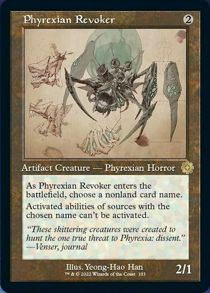 Phyrexian Revoker - Retro Schematic