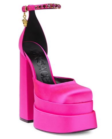 Versace - Satin Platform Pumps  0400014550162 (Pink)