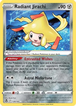 Radiant Jirachi - 120/195 - Radiant Rare