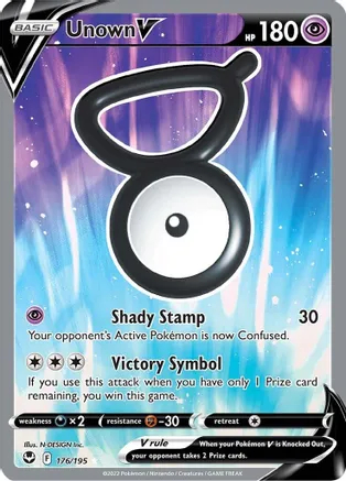 Unown V (Full Art) - 176/195 - Ultra Rare Unown V (Full Art) - 176/195 - Ultra Rare