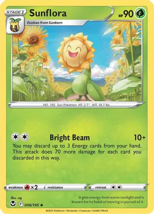 Sunflora - 006/195 - Uncommon - Reverse Holo