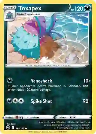 Toxapex - 115/195 - Uncommon - Reverse Holo