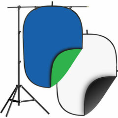 KHOMO GEAR Collapsible Green Screen with Auto-Locking Frame