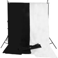 Impact Reversible Muslin Background (10 x 24', Stone Blue/Nickel)