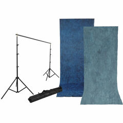 Savage Accent Crushed Muslin Background (10 x 24', Apex Blue)