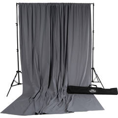 Westcott X-Drop Fabric Backdrop (Vintage Gray, 8 x 8')