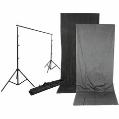 Liba Fabrics Flame Retardant Velour Background (Black, 10 x 15')