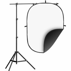 Manfrotto Collapsible Reversible Background (5 x 6', White/Mid Gray)