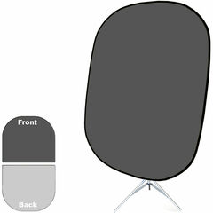 Westcott Collapsible 2-in-1 Black and White Backdrop (5 x 6.5')