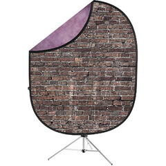 Manfrotto Collapsible Background (5 x 7', Painted White Brick/Gray Brick)
