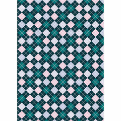 Westcott Diamond Plaid Matte Vinyl Backdrop with Grommets (5 x 7', Gray)