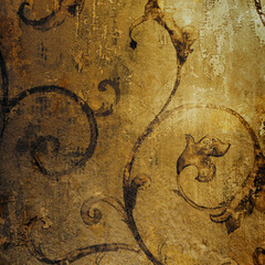 Click Props Backdrops Crimson Gold Distressed Backdrop (5 x 5')