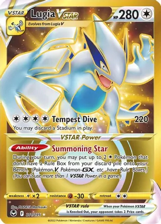 Pokemon Alternate Art Lugia V Silver Tempest Rare outlets #2