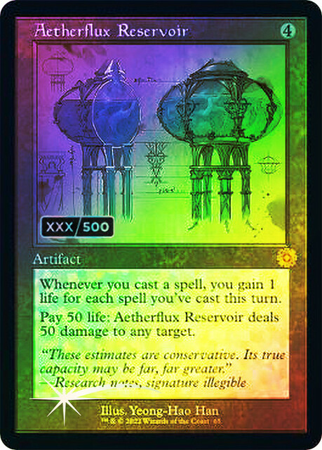 Aetherflux Reservoir - Foil - Retro Schematic - Serialized