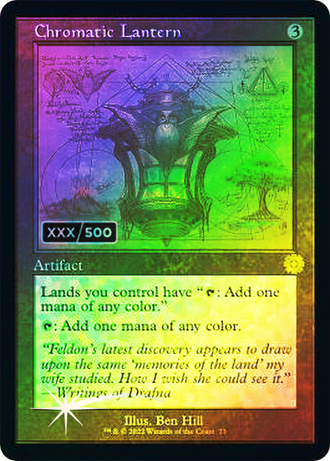 Chromatic Lantern - Foil - Retro Schematic - Serialized