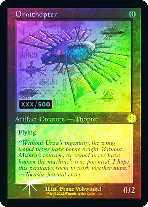 Ornithopter - Foil - Retro Schematic - Serialized