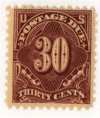 Postage Due - perf 11, carmine rose