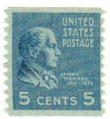 James Monroe, bright blue